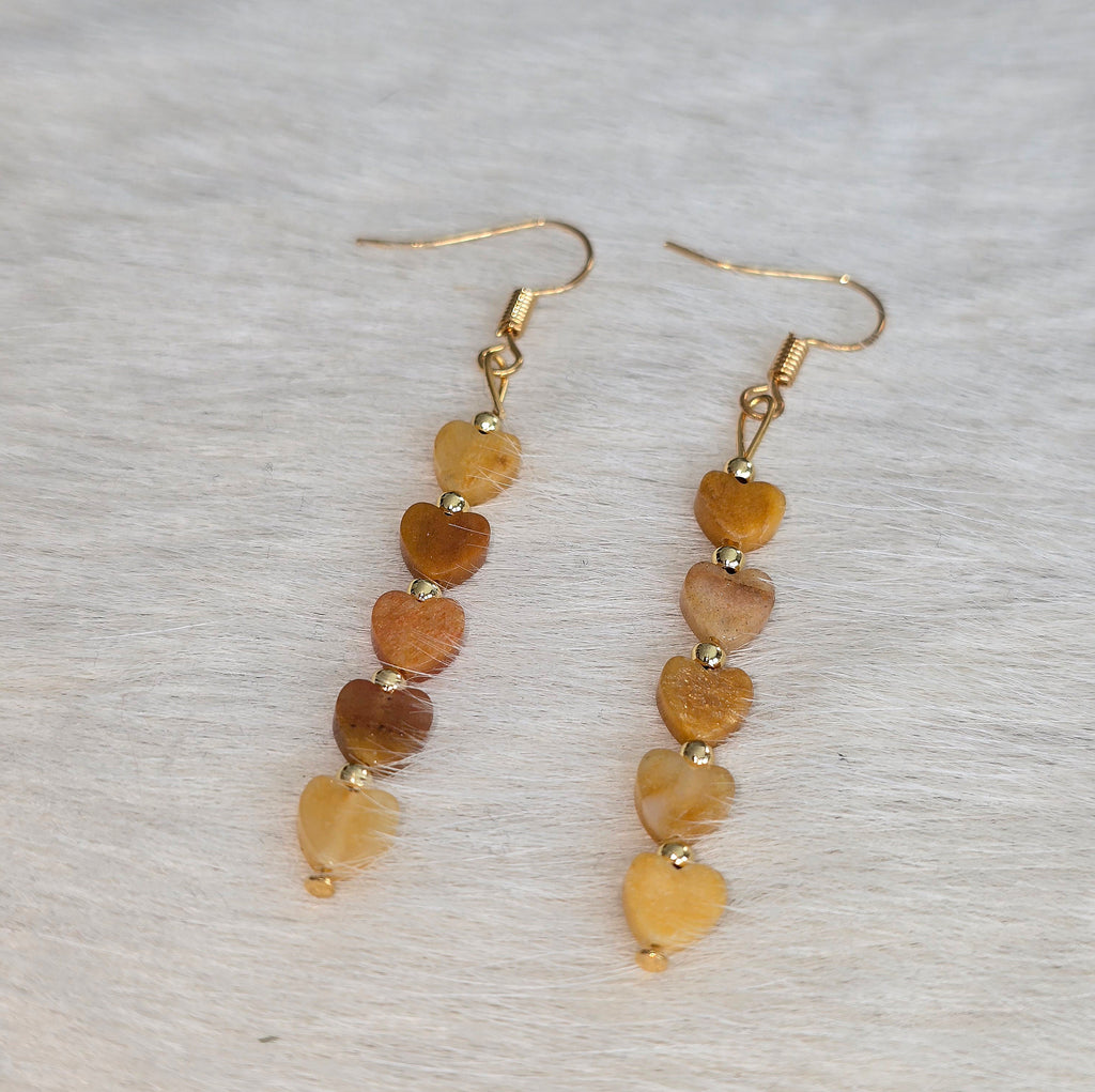 Jade Heart Dangles