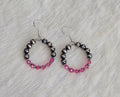 Pink Pearl Hoops
