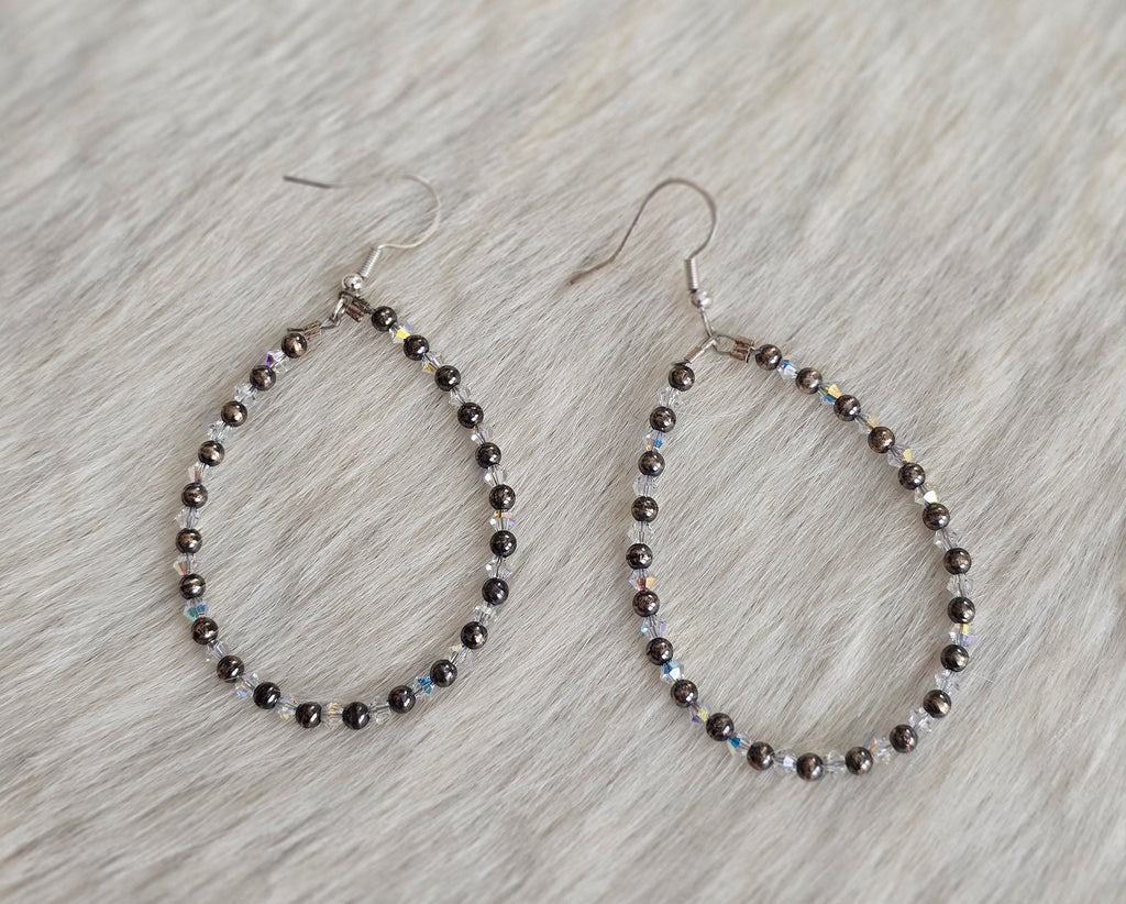 Pearl & Crystal Teardrops