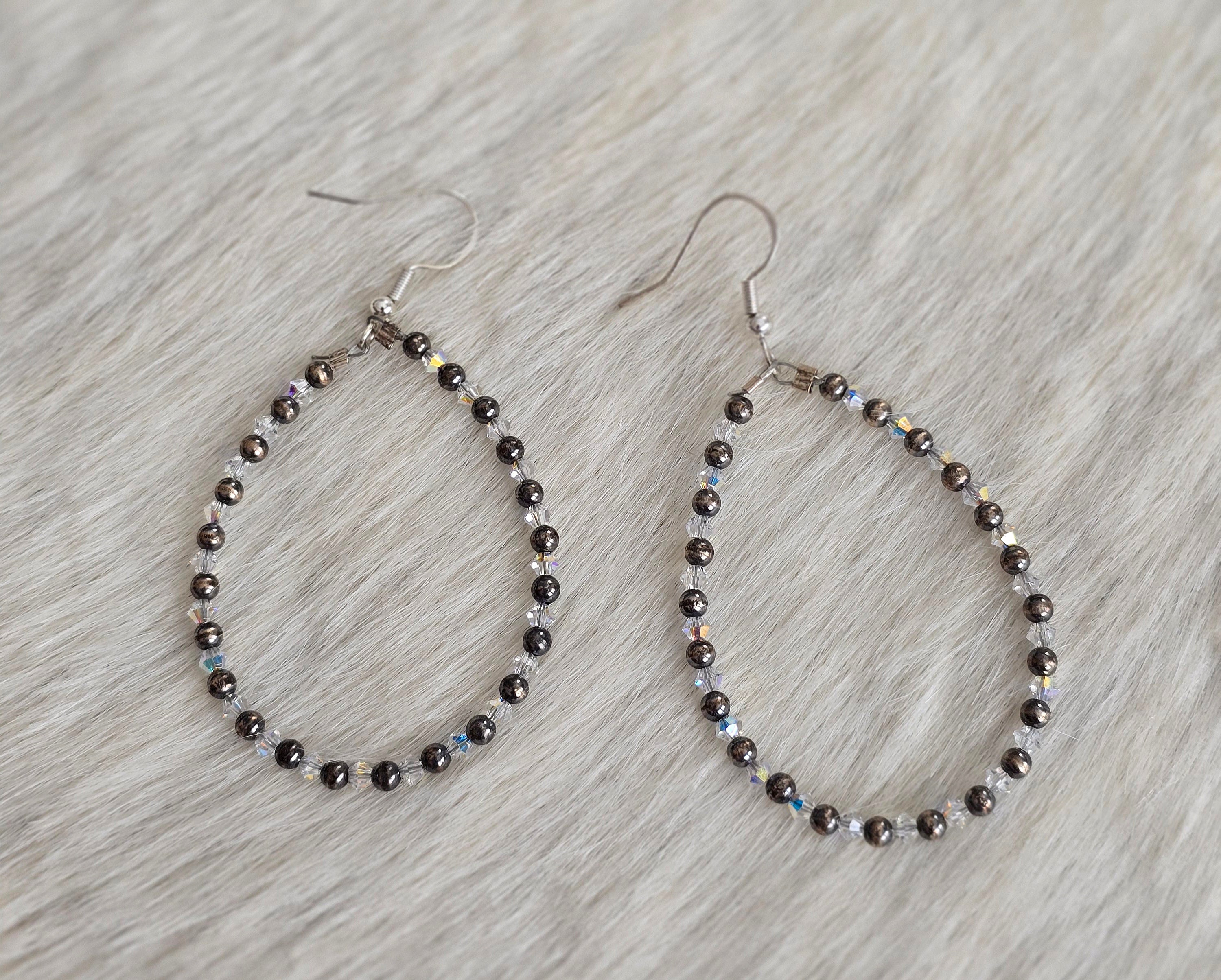 Pearl & Crystal Teardrops