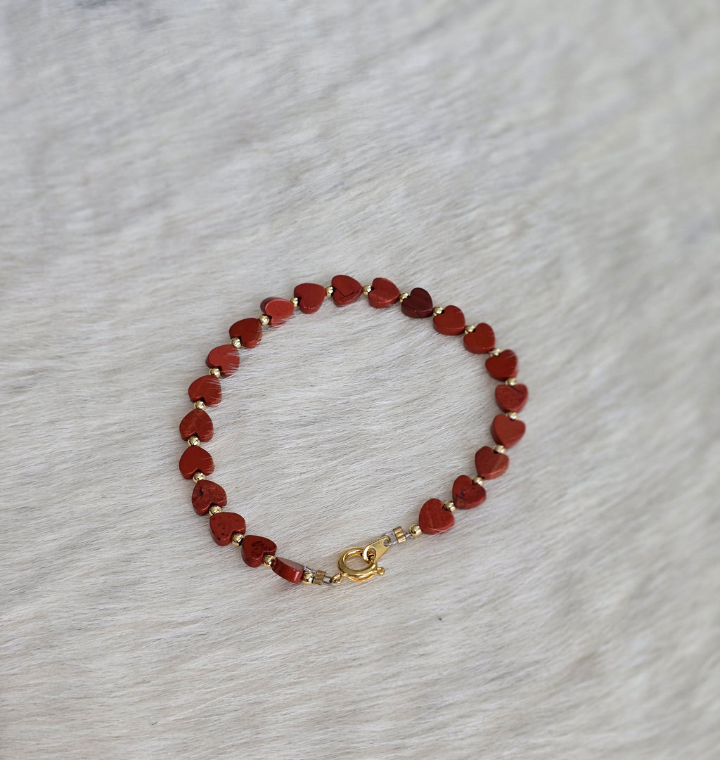 Jasper Hearts Bracelet