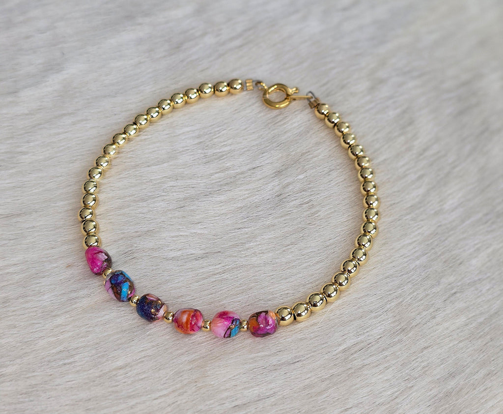 Pink Dahlia Bracelet