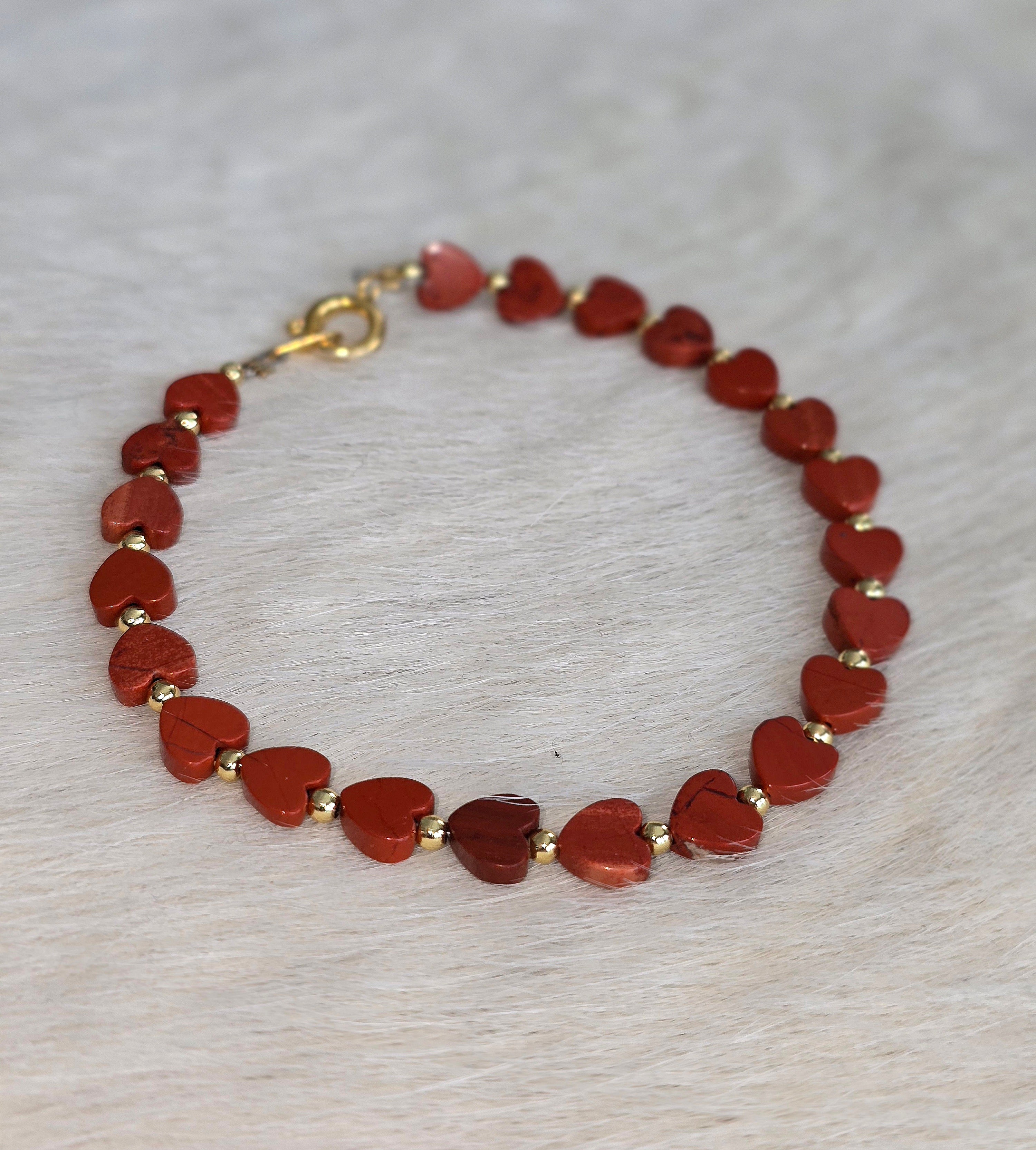 Jasper Hearts Bracelet