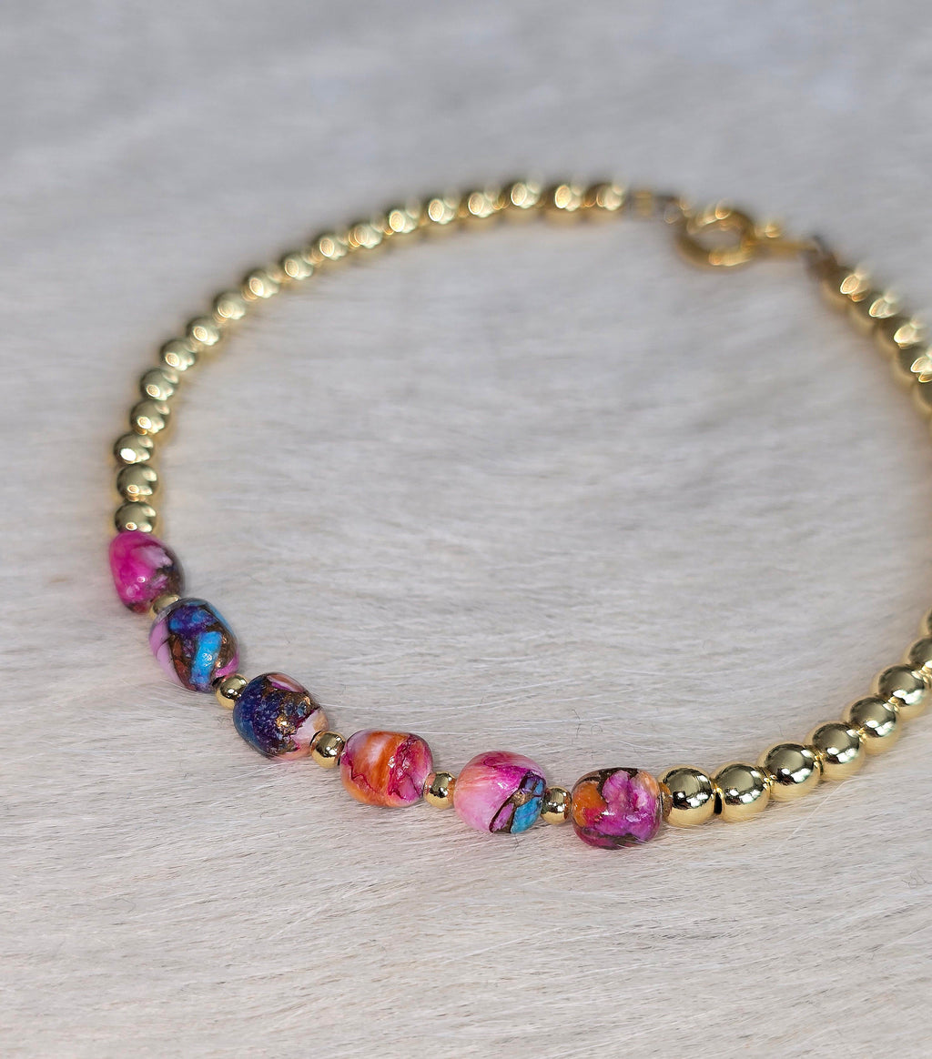 Pink Dahlia Bracelet