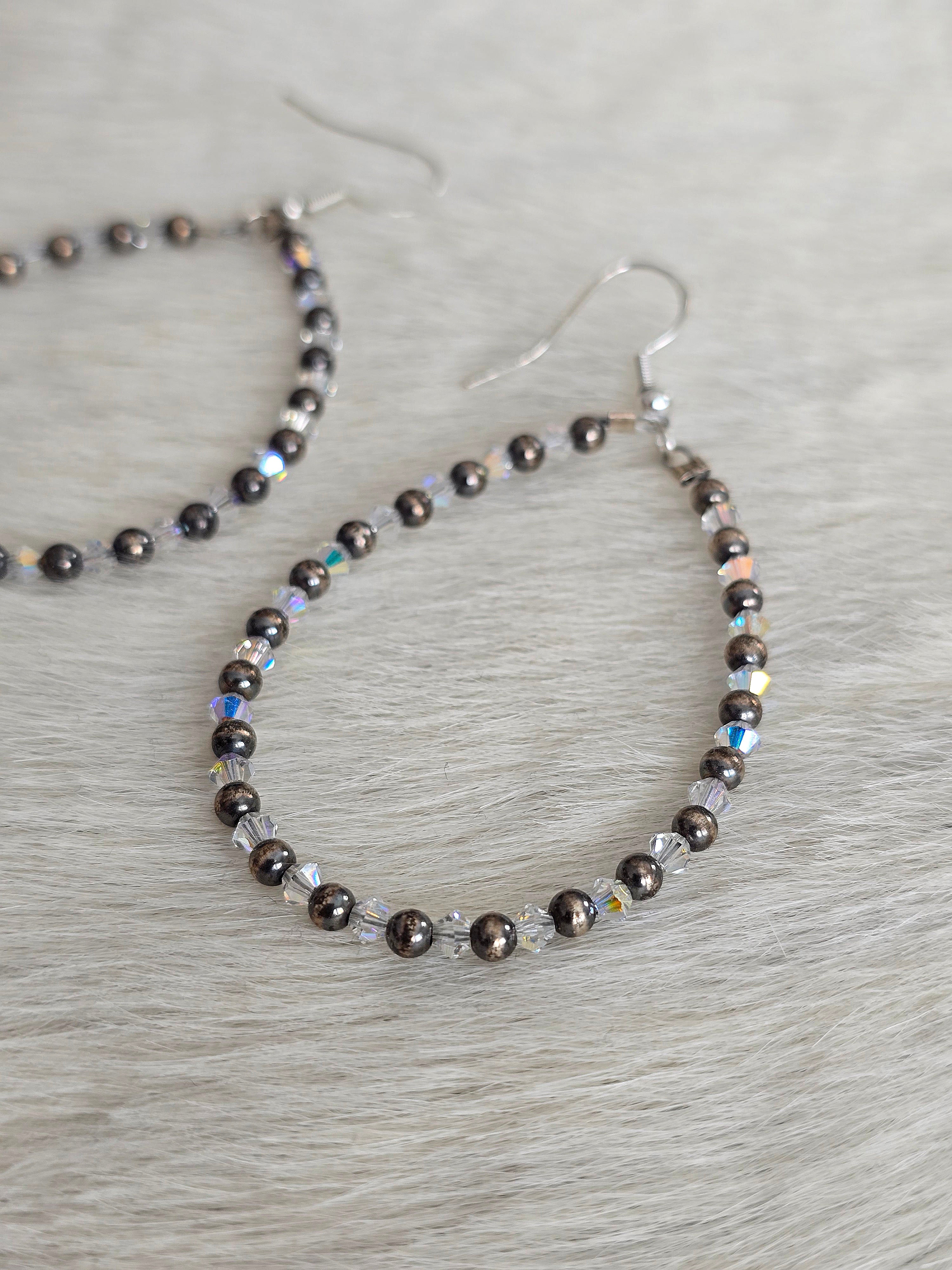Pearl & Crystal Teardrops