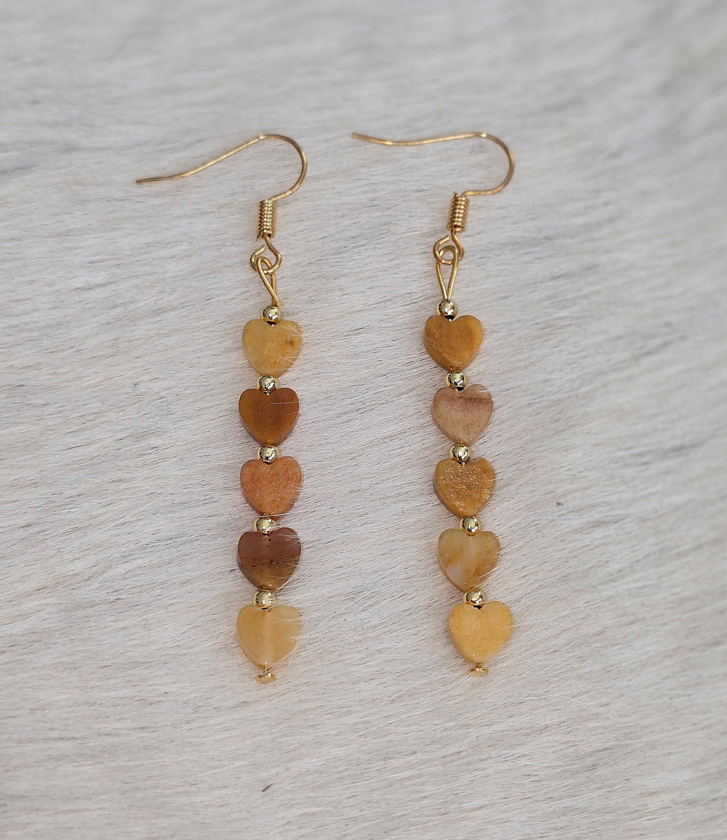 Jade Heart Dangles