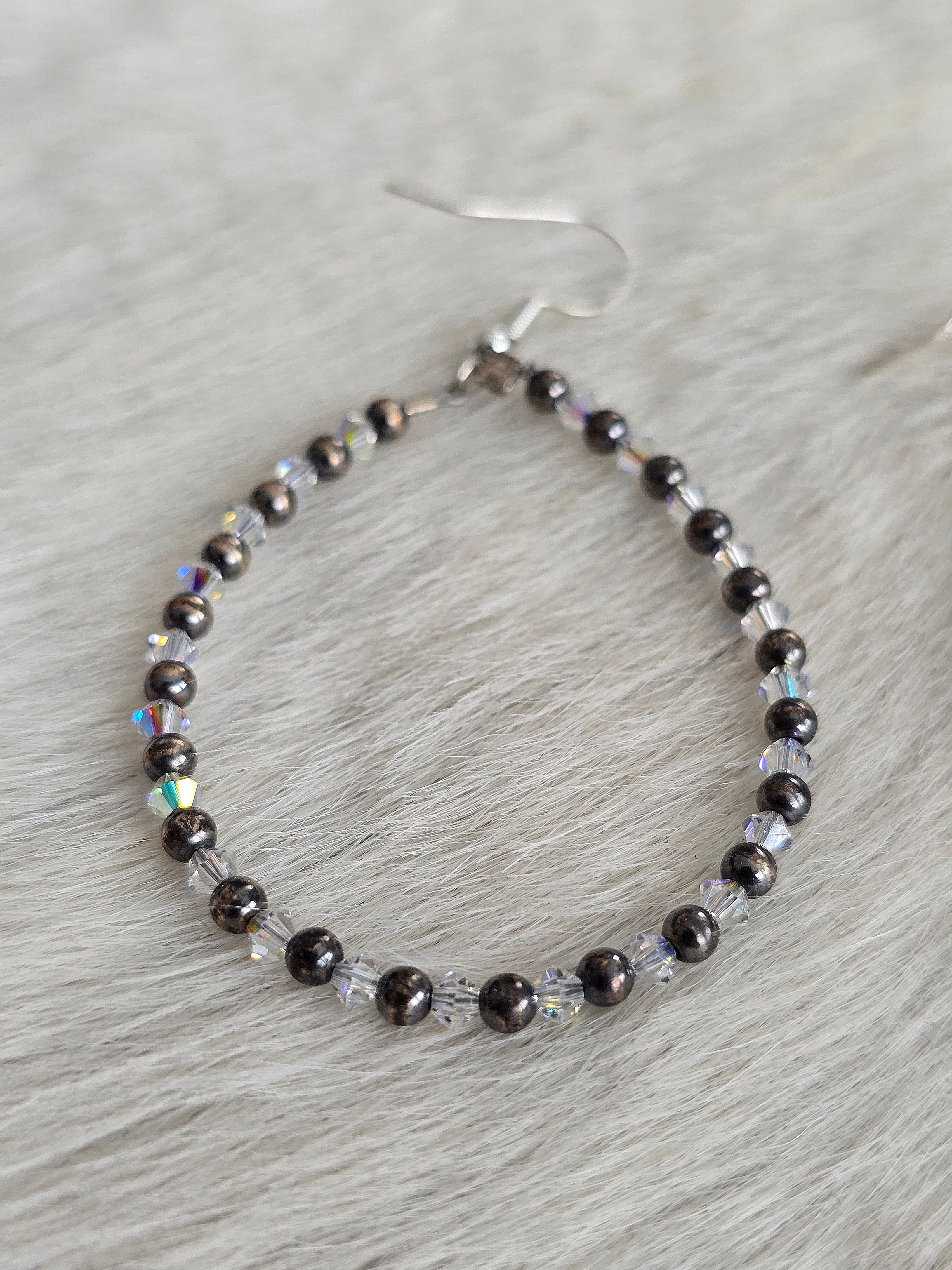 Pearl & Crystal Teardrops