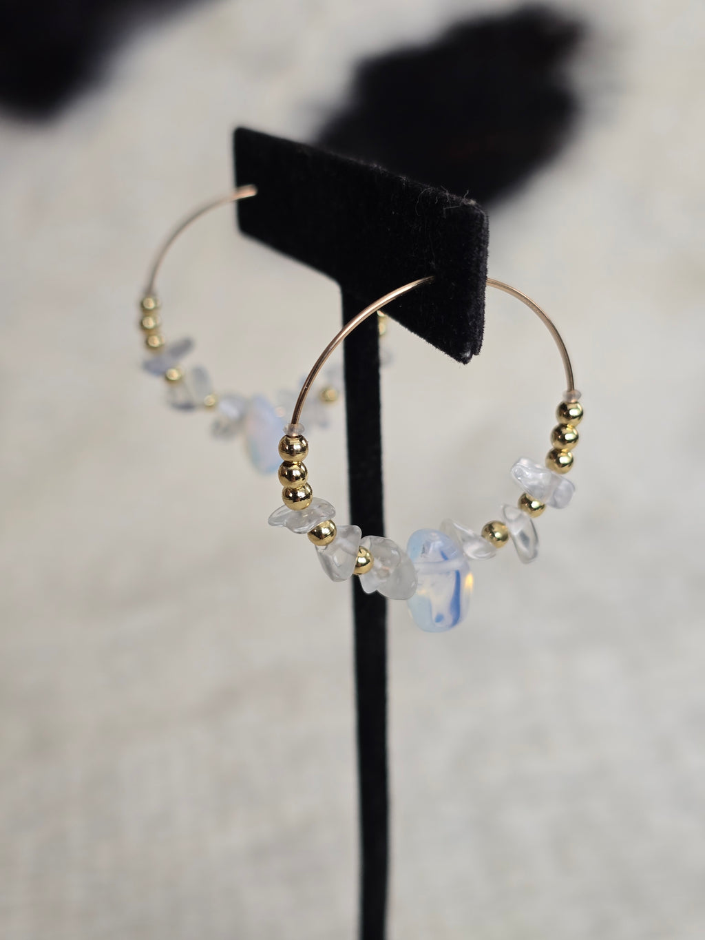 Gold & Opal Hoops