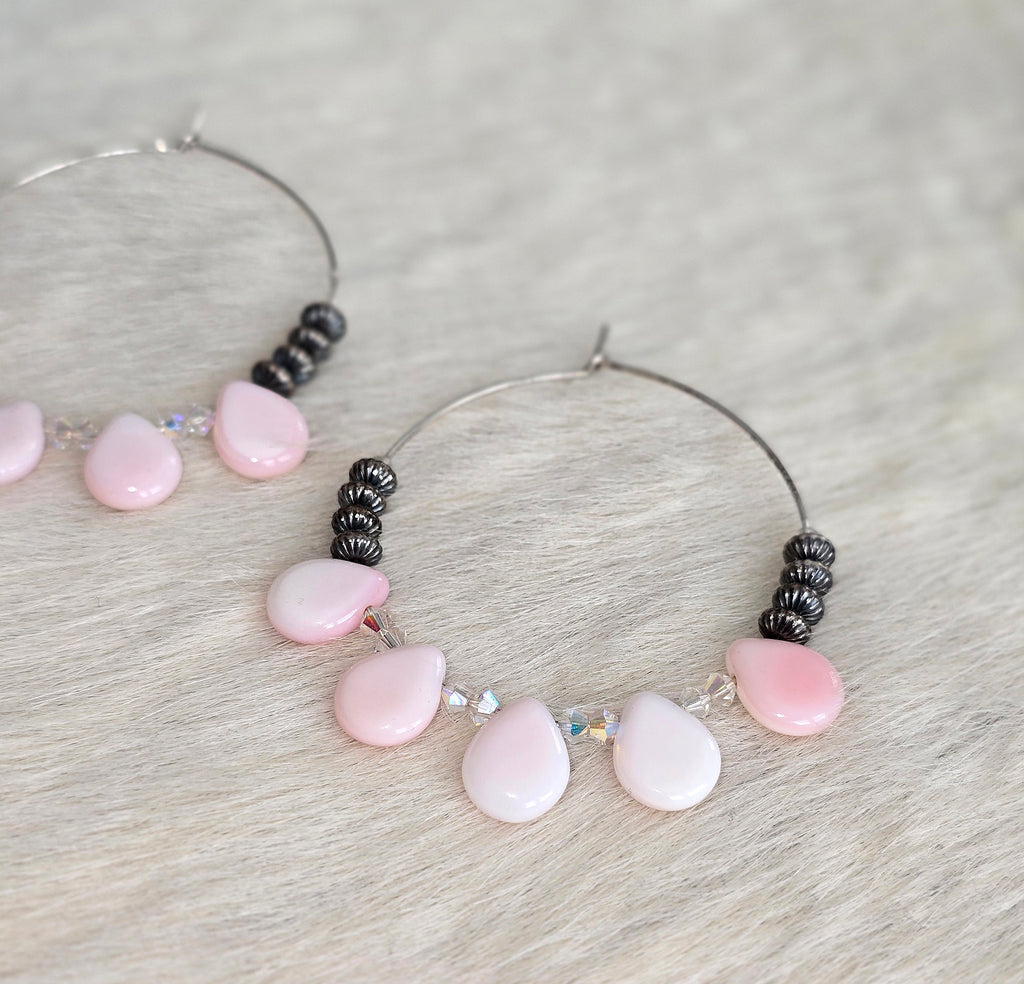 Pink Conch Hoops