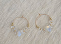 Gold & Opal Hoops