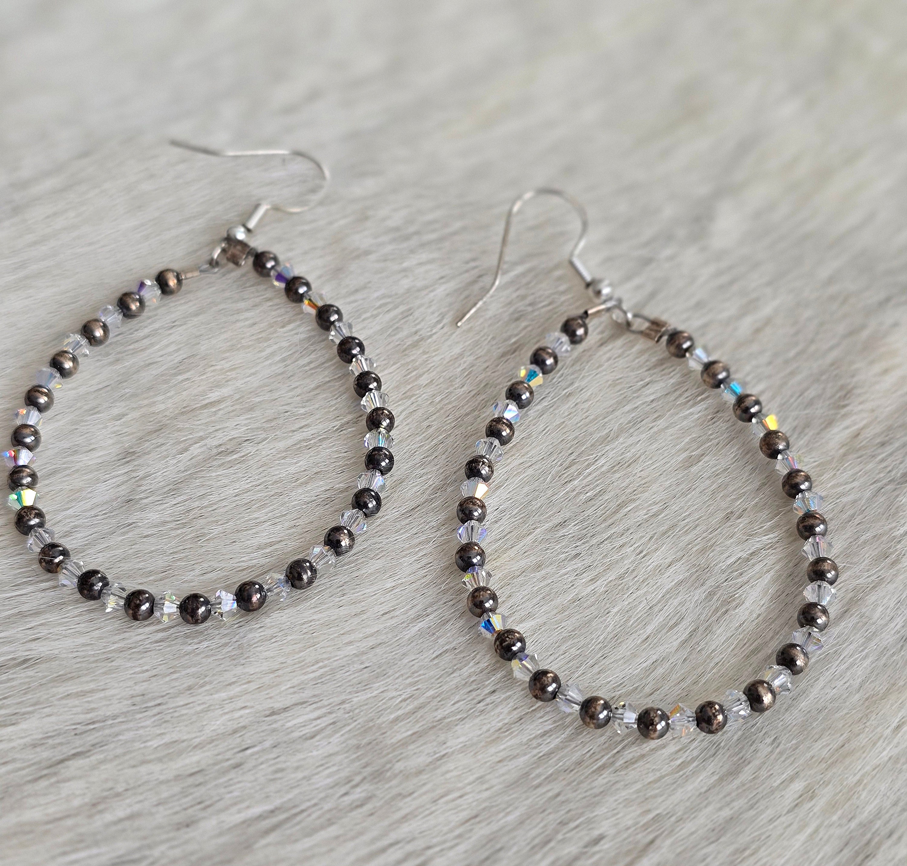 Pearl & Crystal Teardrops